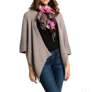 Save The Ocean Recycled Taupe Knit Kimono One Size